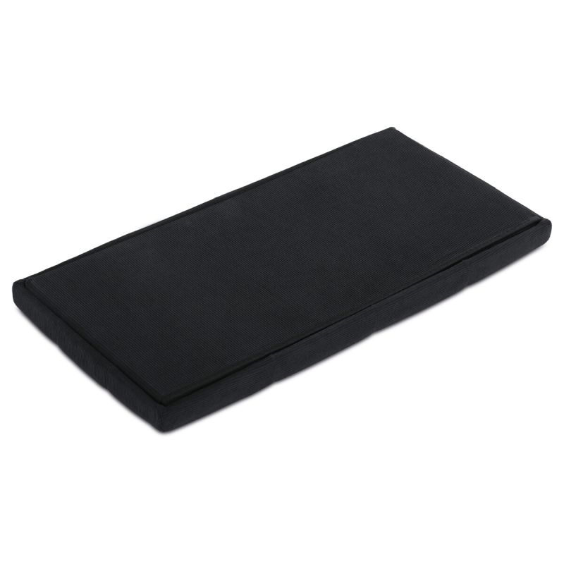 Taburet, 77cm, úložný priestor, látka čierna, TAB-472 BK6