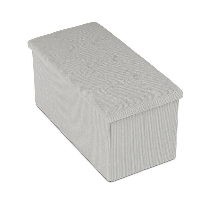 Taburet, 77cm, úložný priestor, látka krémová, TAB-472 CRM6