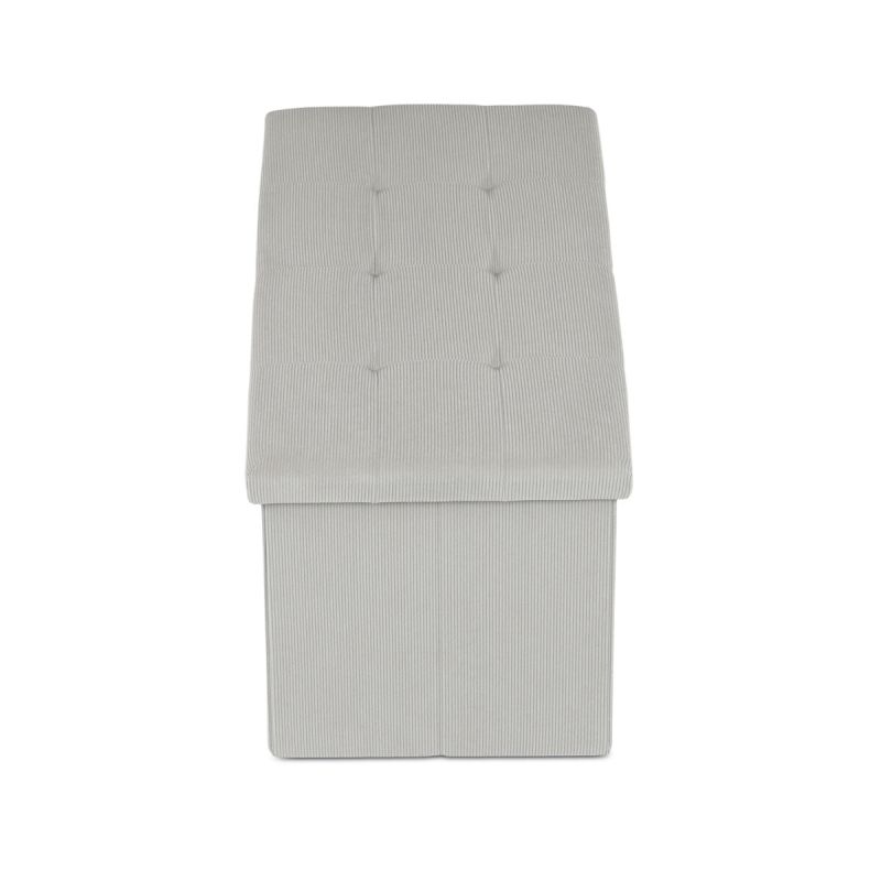 Taburet, 77cm, úložný priestor, látka krémová, TAB-472 CRM6