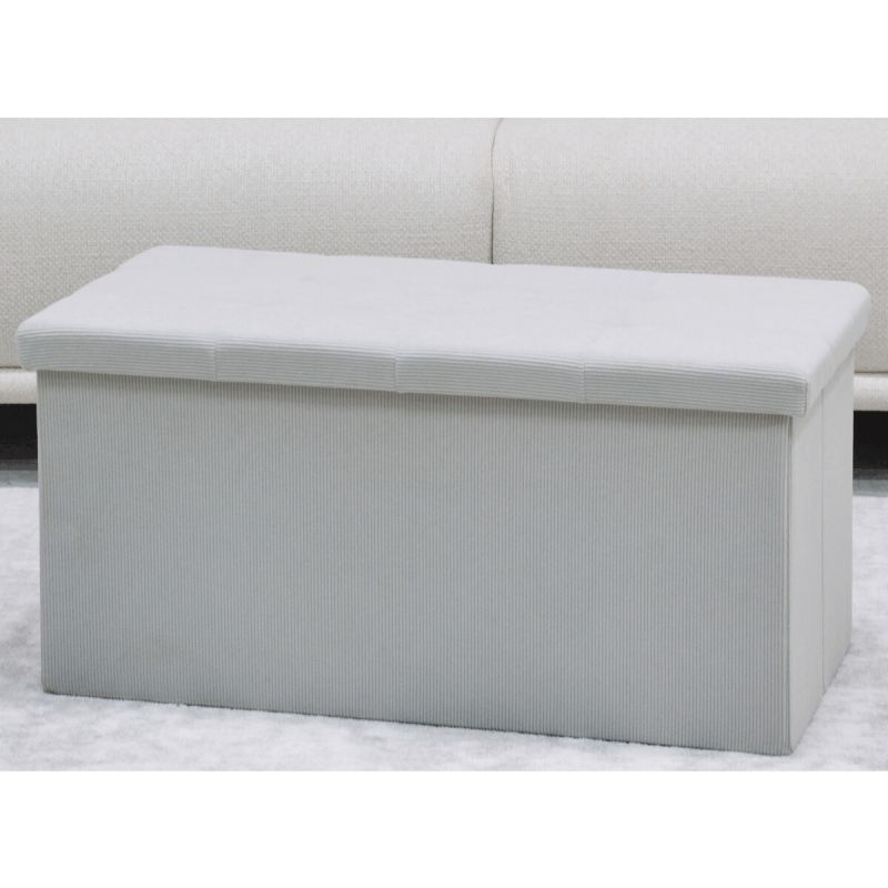 Taburet, 77cm, úložný priestor, látka krémová, TAB-472 CRM6