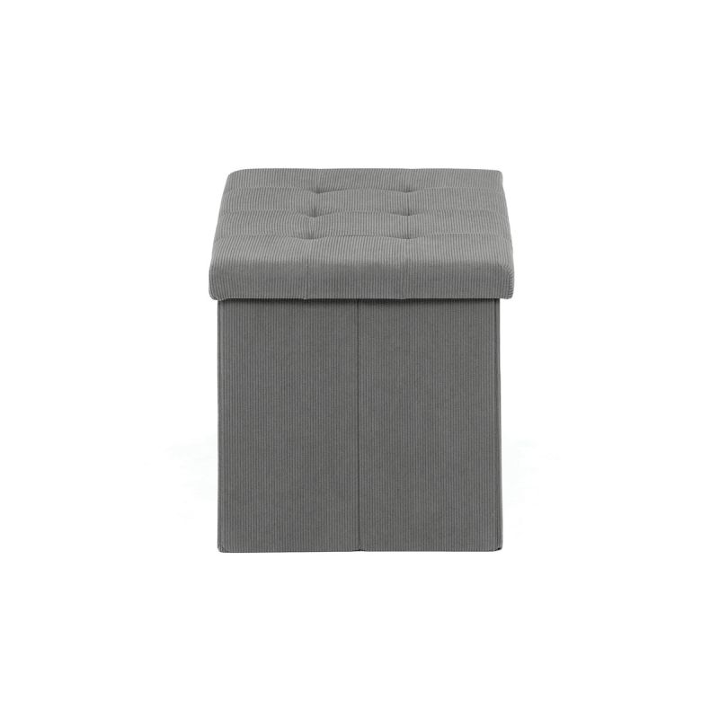 Taburet, 77cm, úložný priestor, látka sivá, TAB-472 GREY6