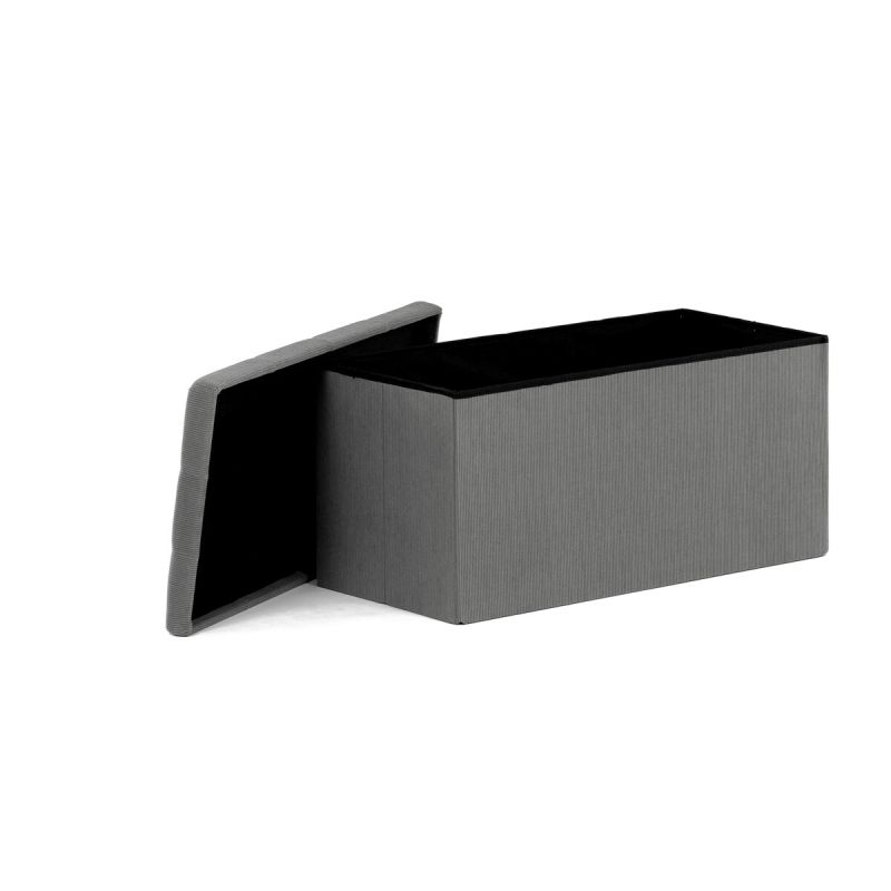 Taburet, 77cm, úložný priestor, látka sivá, TAB-472 GREY6
