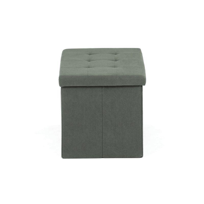 Taburet, 77cm, úložný priestor, látka zelená, TAB-472 GRN6