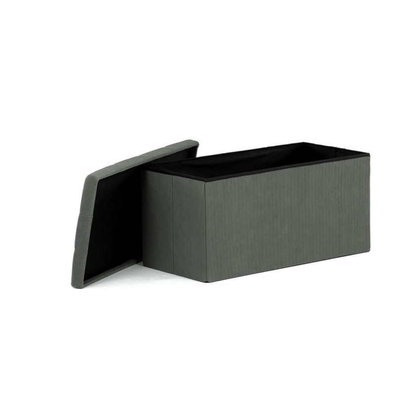 Taburet, 77cm, úložný priestor, látka zelená, TAB-472 GRN6