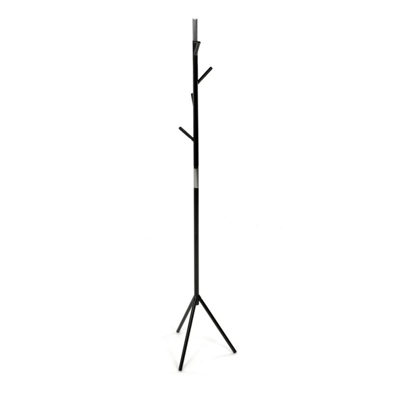 Vešiak, 179cm, kov čierny, 80001-01 BK