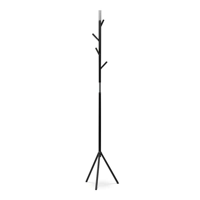 Vešiak, 179cm, kov čierny, 80001-01 BK