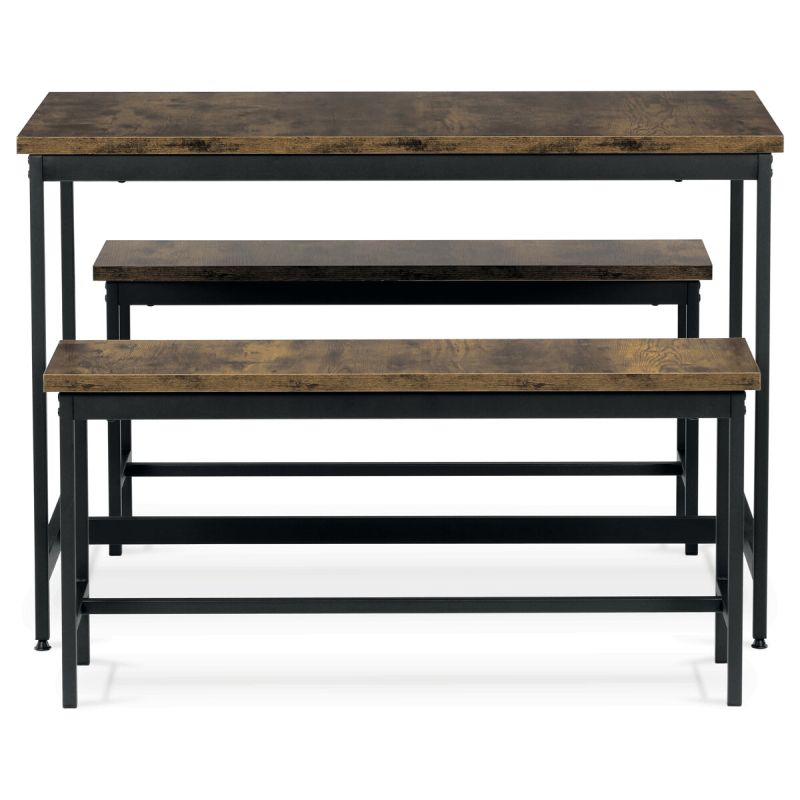 Jedálenský set, 110x60cm, MDF staré drevo, AUT-G1175 OLW