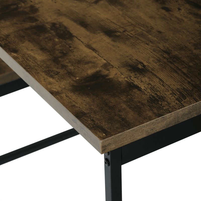 Jedálenský set, 110x60cm, MDF staré drevo, AUT-G1175 OLW