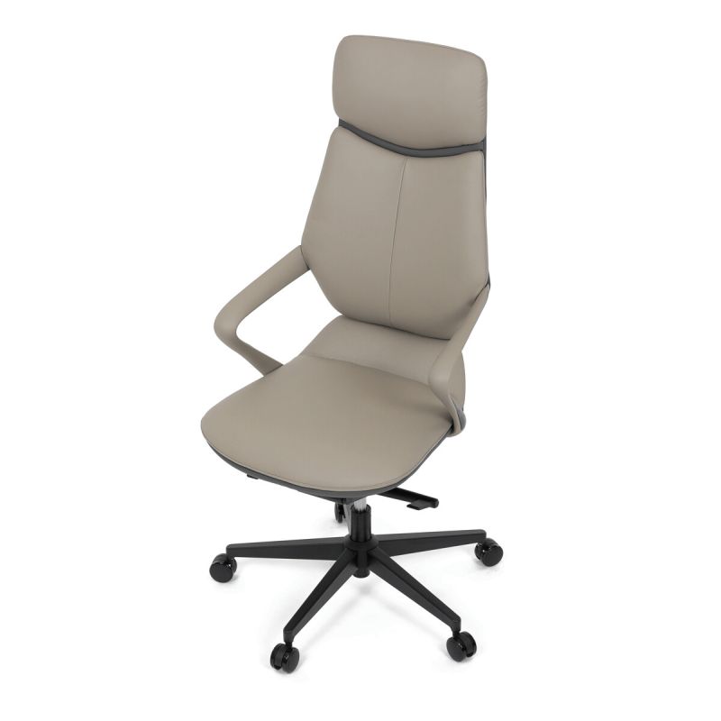 Kancelárske kreslo, sivá, ekokoža, 120 kg, KA-T8426 GREY