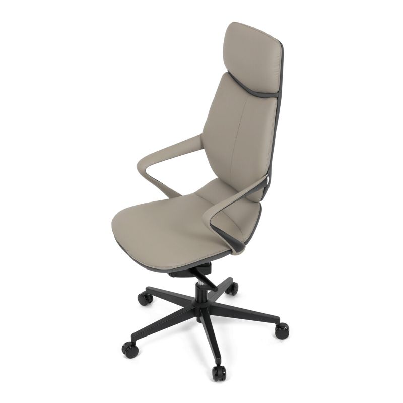 Kancelárske kreslo, sivá, ekokoža, 120 kg, KA-T8426 GREY