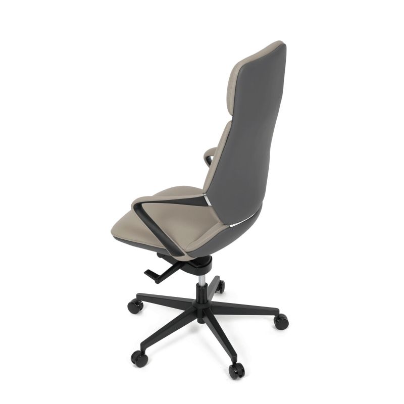 Kancelárske kreslo, sivá, ekokoža, 120 kg, KA-T8426 GREY