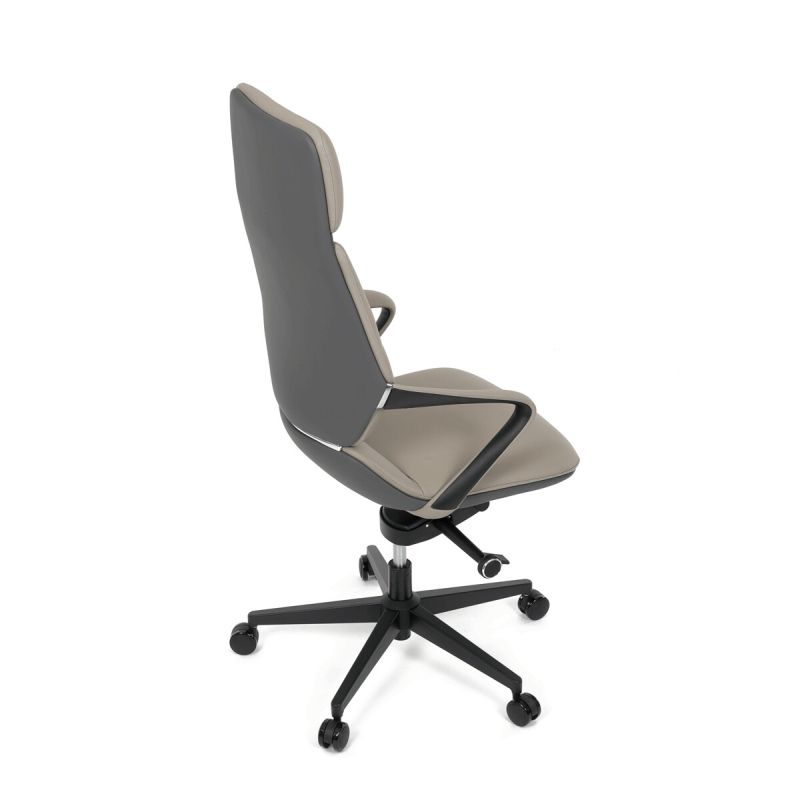 Kancelárske kreslo, sivá, ekokoža, 120 kg, KA-T8426 GREY