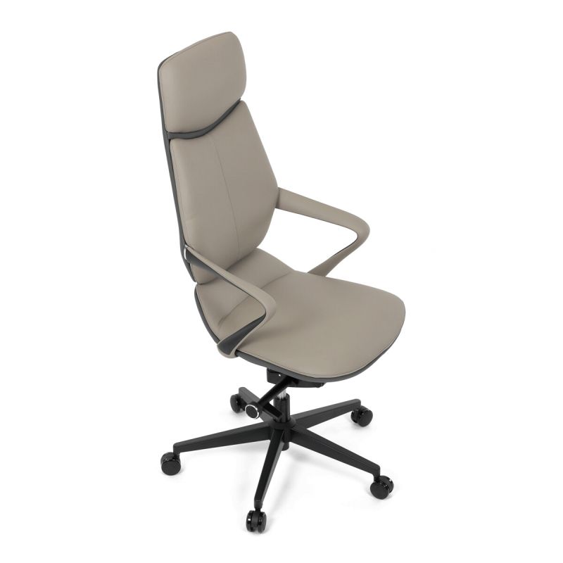 Kancelárske kreslo, sivá, ekokoža, 120 kg, KA-T8426 GREY