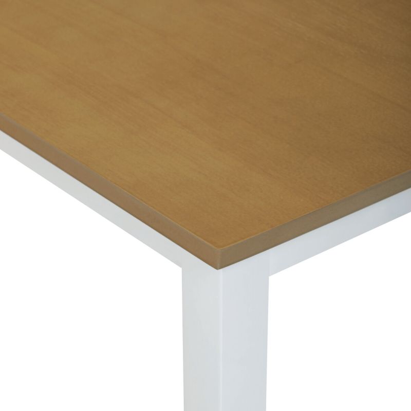 Jedálenský set 1+4, 120x75cm, MDF, biely, dub, VESPA OAK