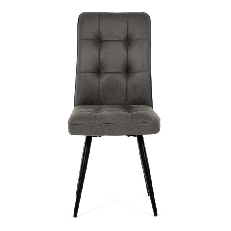 Jedálenská stolička, sivá, vintage, látka, DCL-D1250 GREY3
