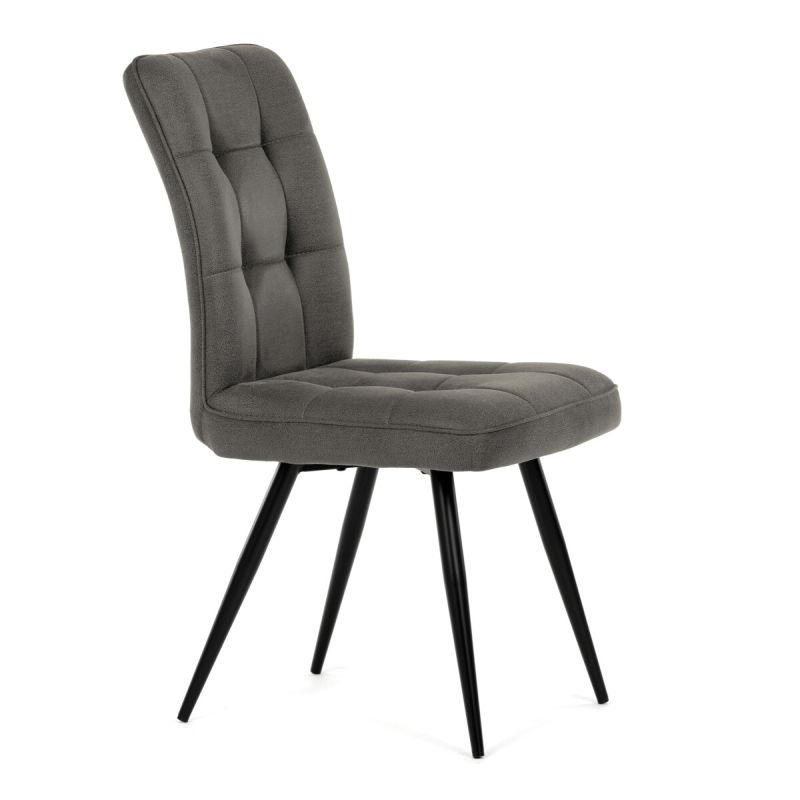 Jedálenská stolička, sivá, vintage, látka, DCL-D1250 GREY3