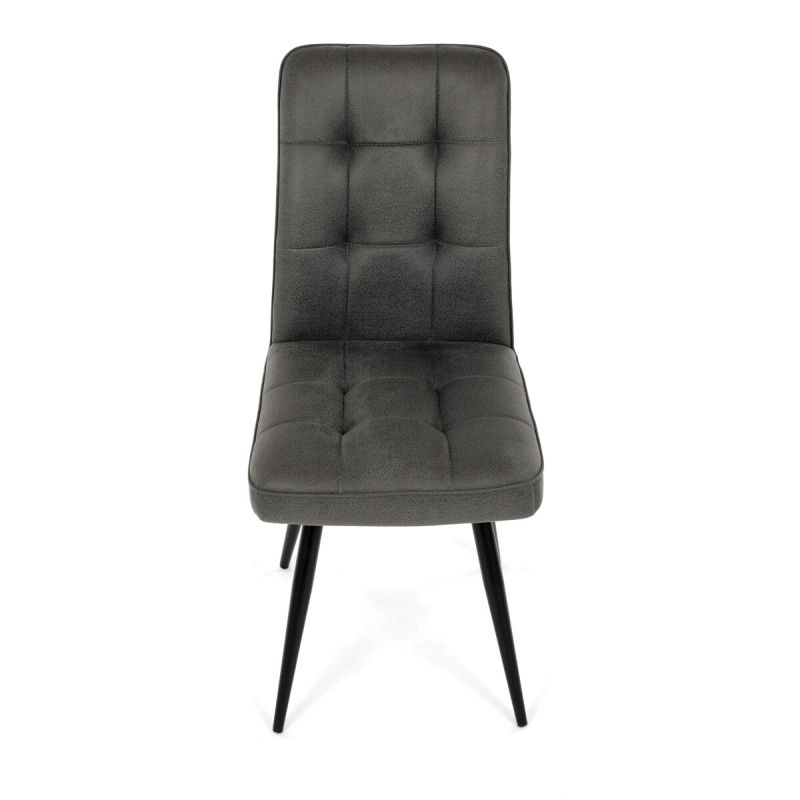 Jedálenská stolička, sivá, vintage, látka, DCL-D1250 GREY3