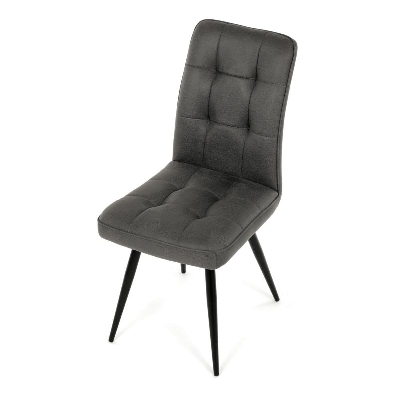 Jedálenská stolička, sivá, vintage, látka, DCL-D1250 GREY3