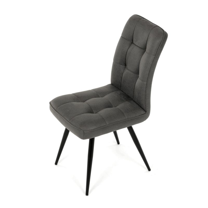 Jedálenská stolička, sivá, vintage, látka, DCL-D1250 GREY3