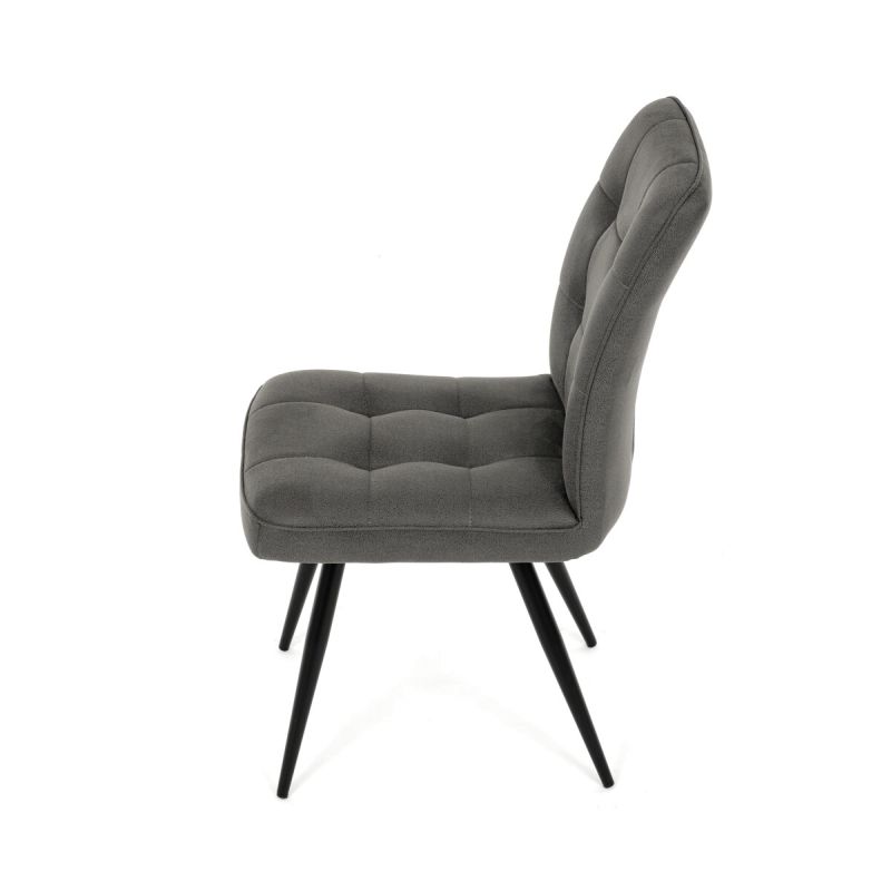 Jedálenská stolička, sivá, vintage, látka, DCL-D1250 GREY3