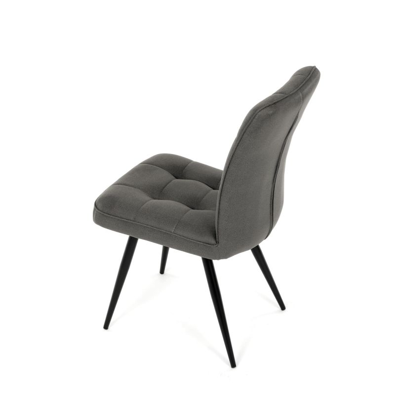 Jedálenská stolička, sivá, vintage, látka, DCL-D1250 GREY3