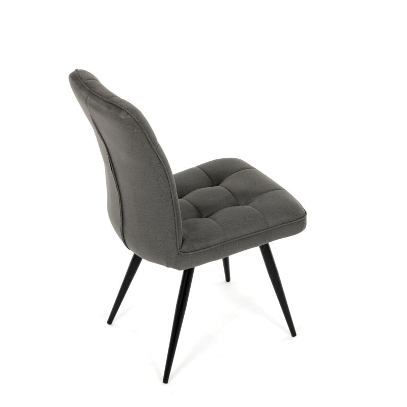 Jedálenská stolička, sivá, vintage, látka, DCL-D1250 GREY3