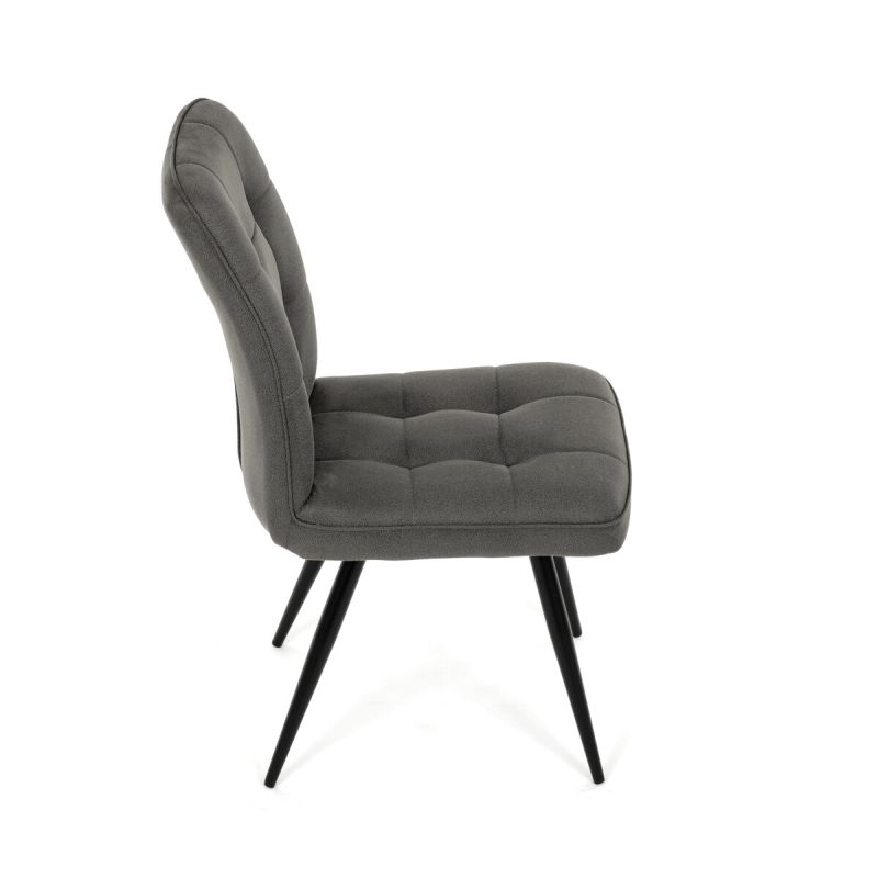Jedálenská stolička, sivá, vintage, látka, DCL-D1250 GREY3