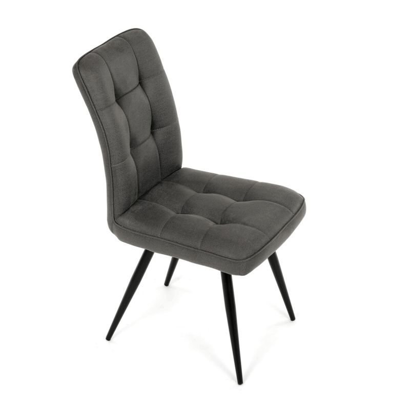 Jedálenská stolička, sivá, vintage, látka, DCL-D1250 GREY3