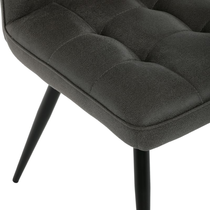 Jedálenská stolička, sivá, vintage, látka, DCL-D1250 GREY3
