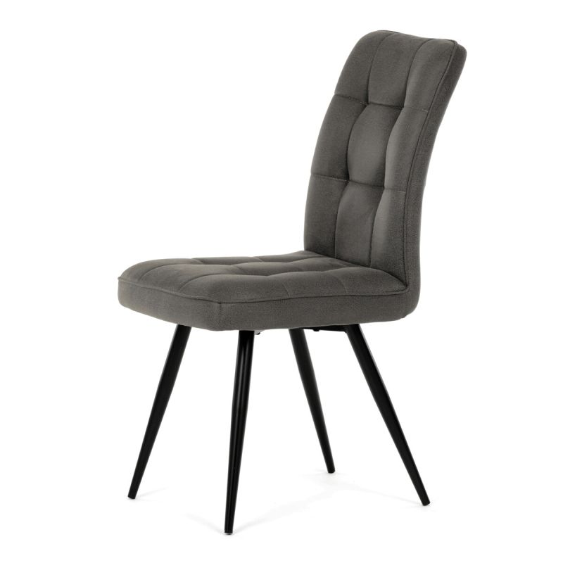 Jedálenská stolička, sivá, vintage, látka, DCL-D1250 GREY3