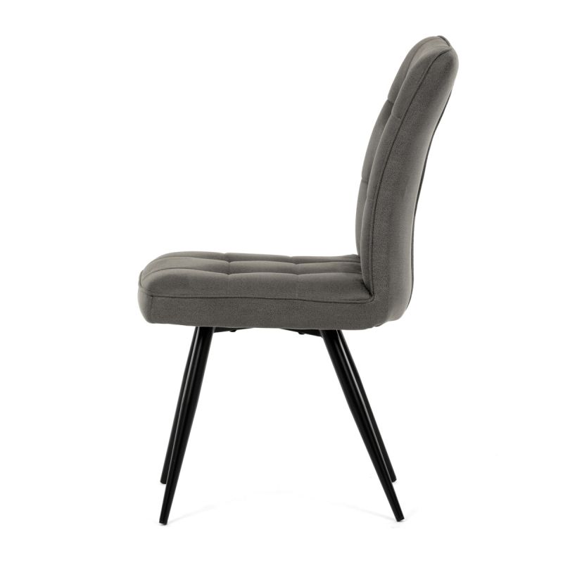 Jedálenská stolička, sivá, vintage, látka, DCL-D1250 GREY3