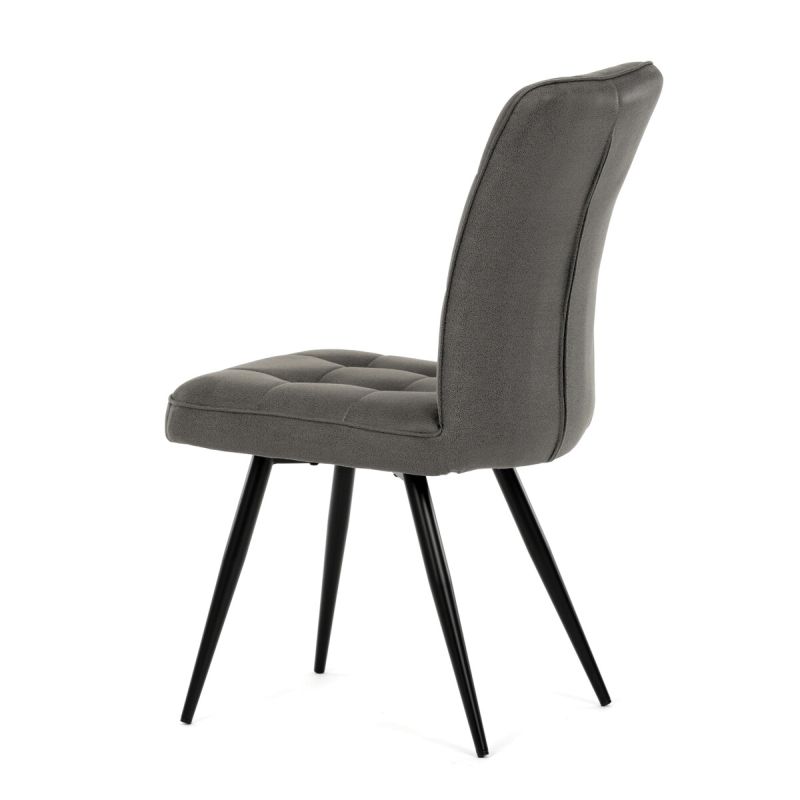 Jedálenská stolička, sivá, vintage, látka, DCL-D1250 GREY3