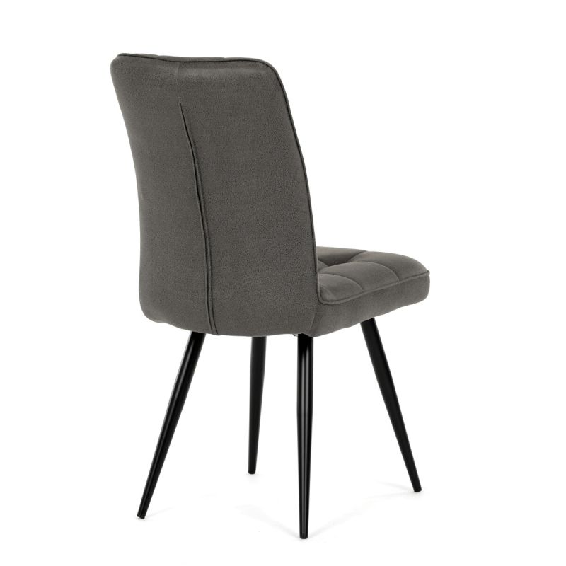 Jedálenská stolička, sivá, vintage, látka, DCL-D1250 GREY3