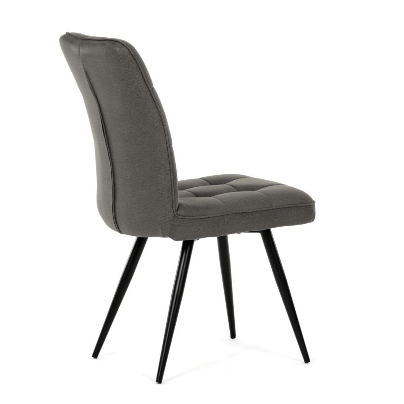 Jedálenská stolička, sivá, vintage, látka, DCL-D1250 GREY3