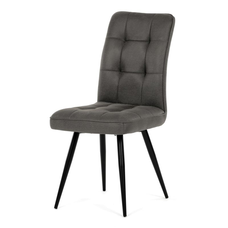 Jedálenská stolička, sivá, vintage, látka, DCL-D1250 GREY3