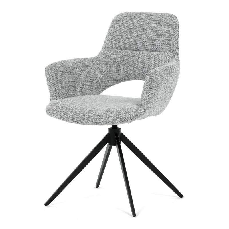 Fotografia produktu: Autronic, Jedálenská stolička, otočná, sivá, látka, DCH-D1320 GREY2