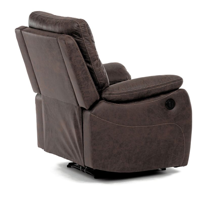 Polohovacie kreslo, elektrické, vintage, látka, hnedá, 150 kg, TV-4094 BR3