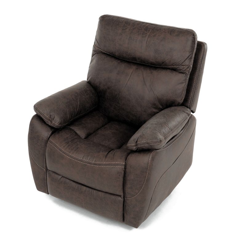 Polohovacie kreslo, elektrické, vintage, látka, hnedá, 150 kg, TV-4094 BR3
