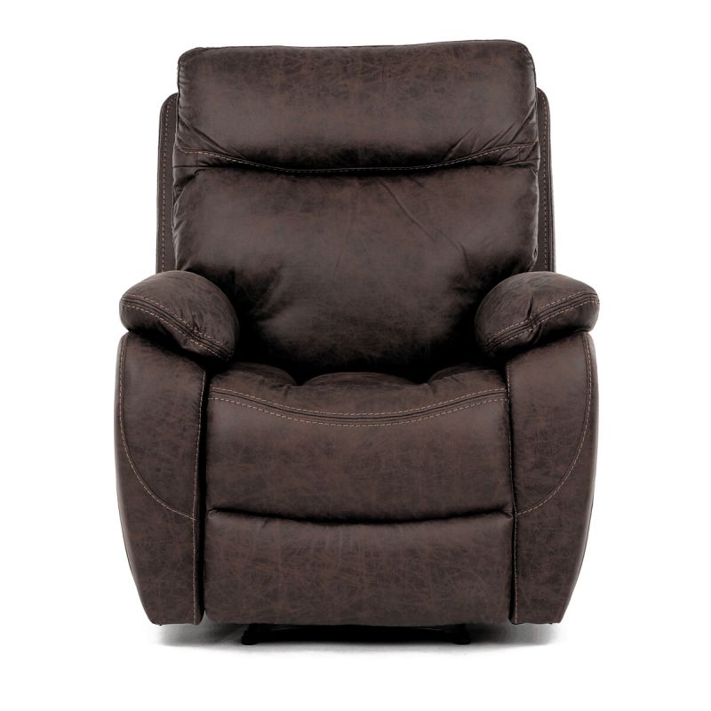 Polohovacie kreslo, elektrické, vintage, látka, hnedá, 150 kg, TV-4094 BR3