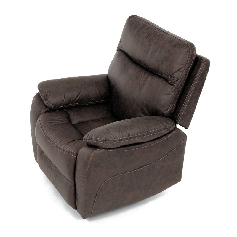 Polohovacie kreslo, elektrické, vintage, látka, hnedá, 150 kg, TV-4094 BR3