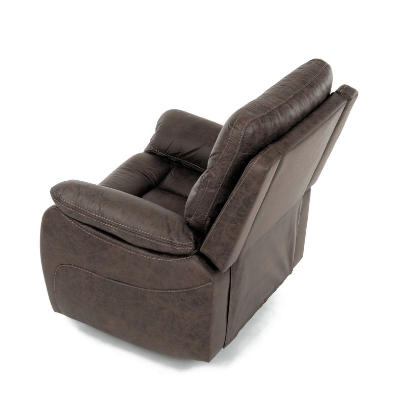 Polohovacie kreslo, elektrické, vintage, látka, hnedá, 150 kg, TV-4094 BR3