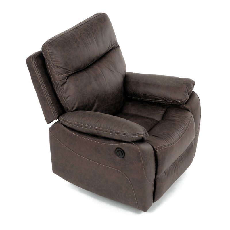Polohovacie kreslo, elektrické, vintage, látka, hnedá, 150 kg, TV-4094 BR3