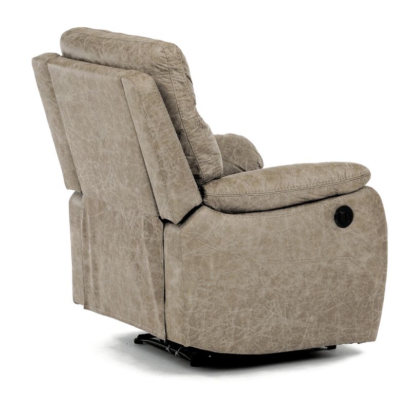 Elektrické relaxačné kreslo béžové vintage, TV-4094 LAN3, polohovateľné