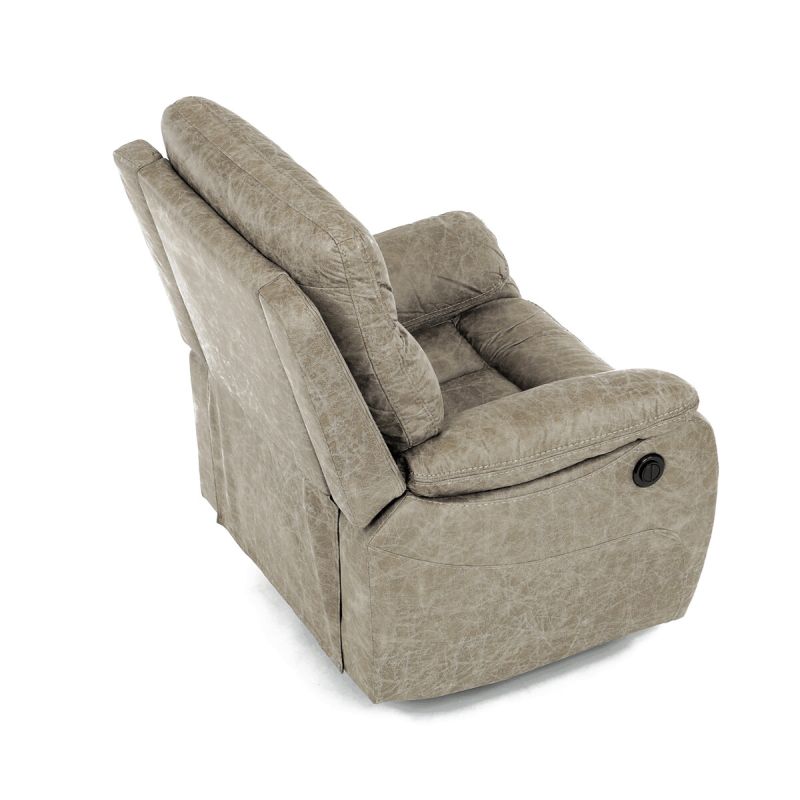 Elektrické relaxačné kreslo béžové vintage, TV-4094 LAN3, polohovateľné