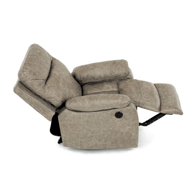 Elektrické relaxačné kreslo béžové vintage, TV-4094 LAN3, polohovateľné