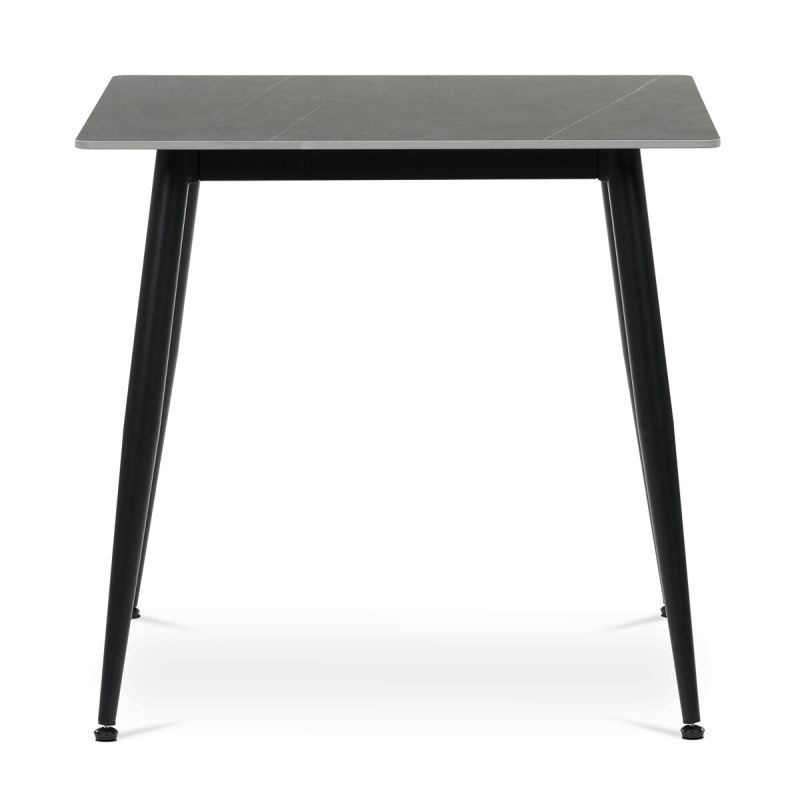 Jedálenský stôl 80x80cm, keramika, kov, sivý, HT-398M GREY