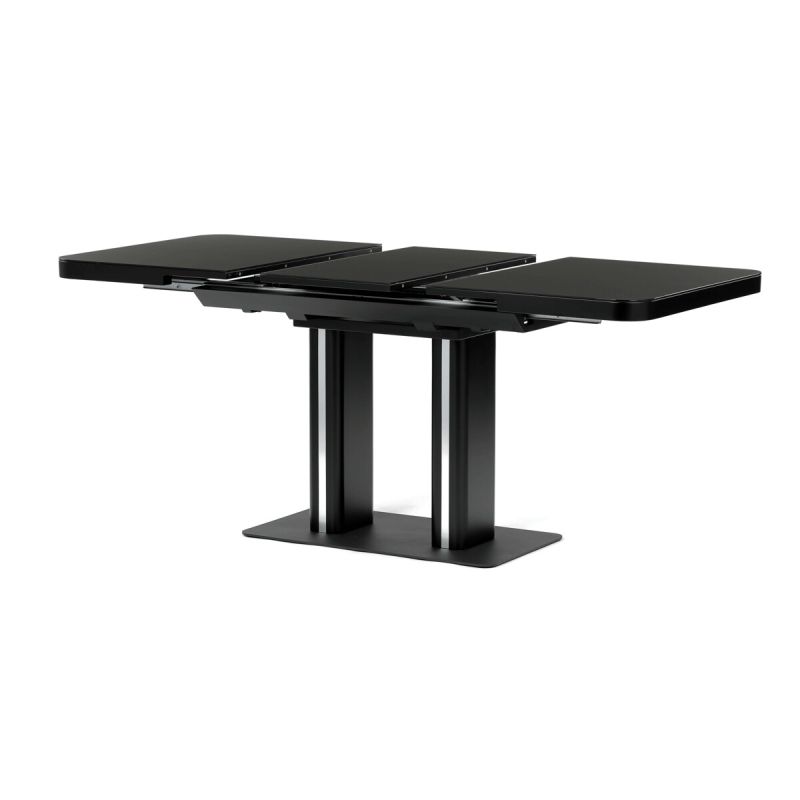 Fotografia produktu: Autronic, Jedálenský stôl 120-160x80cm, rozkladací, MDF, čierny, HT-D1926 BK
