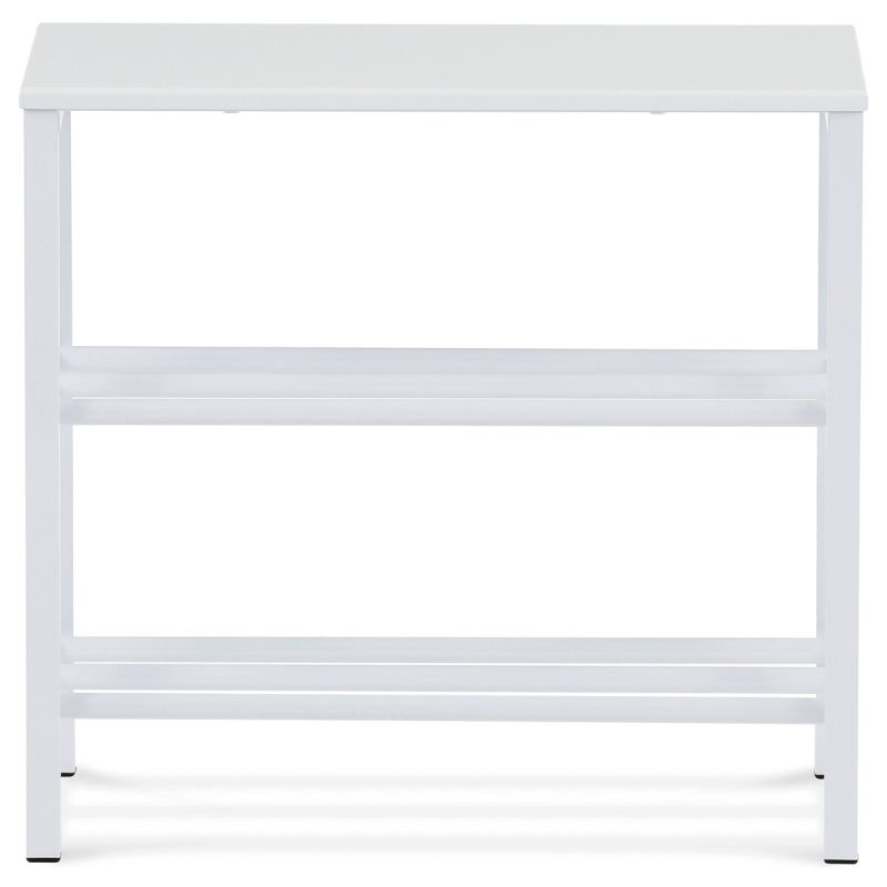 Botník, 50cm, kovový, biely, MDF doska, 83168-42 WT