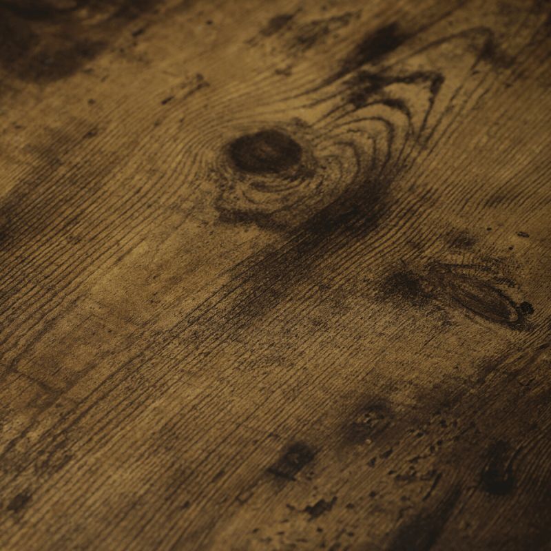 Jedálenský stôl, okrúhly, 80cm, MDF, kov, staré drevo, HT-F4108 OLW