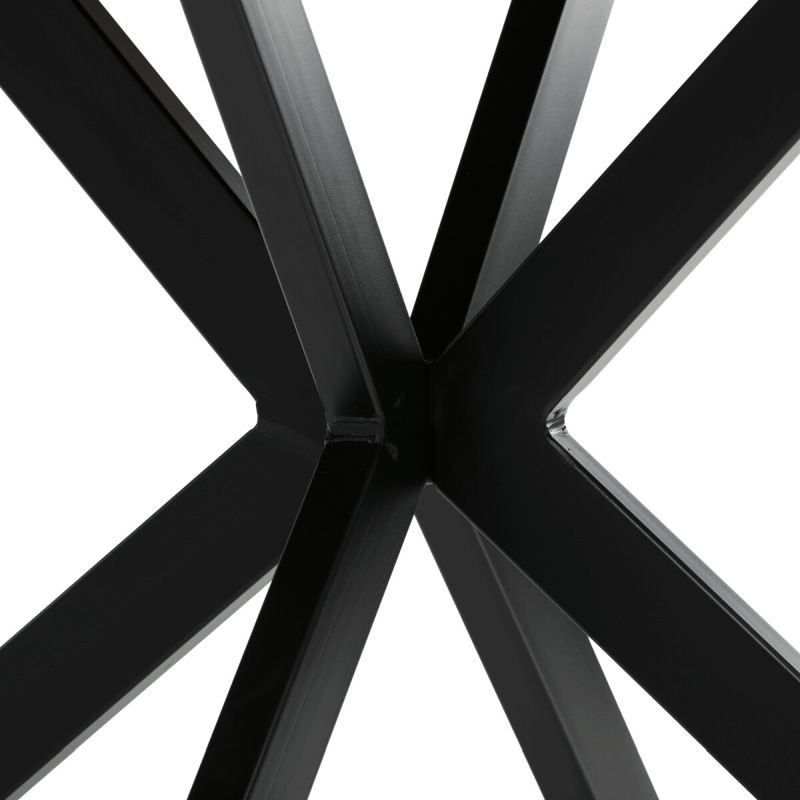 Jedálenský stôl, okrúhly, 120cm, MDF, kov, staré drevo, HT-F4120 OLW